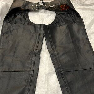 Black Leather Chaps